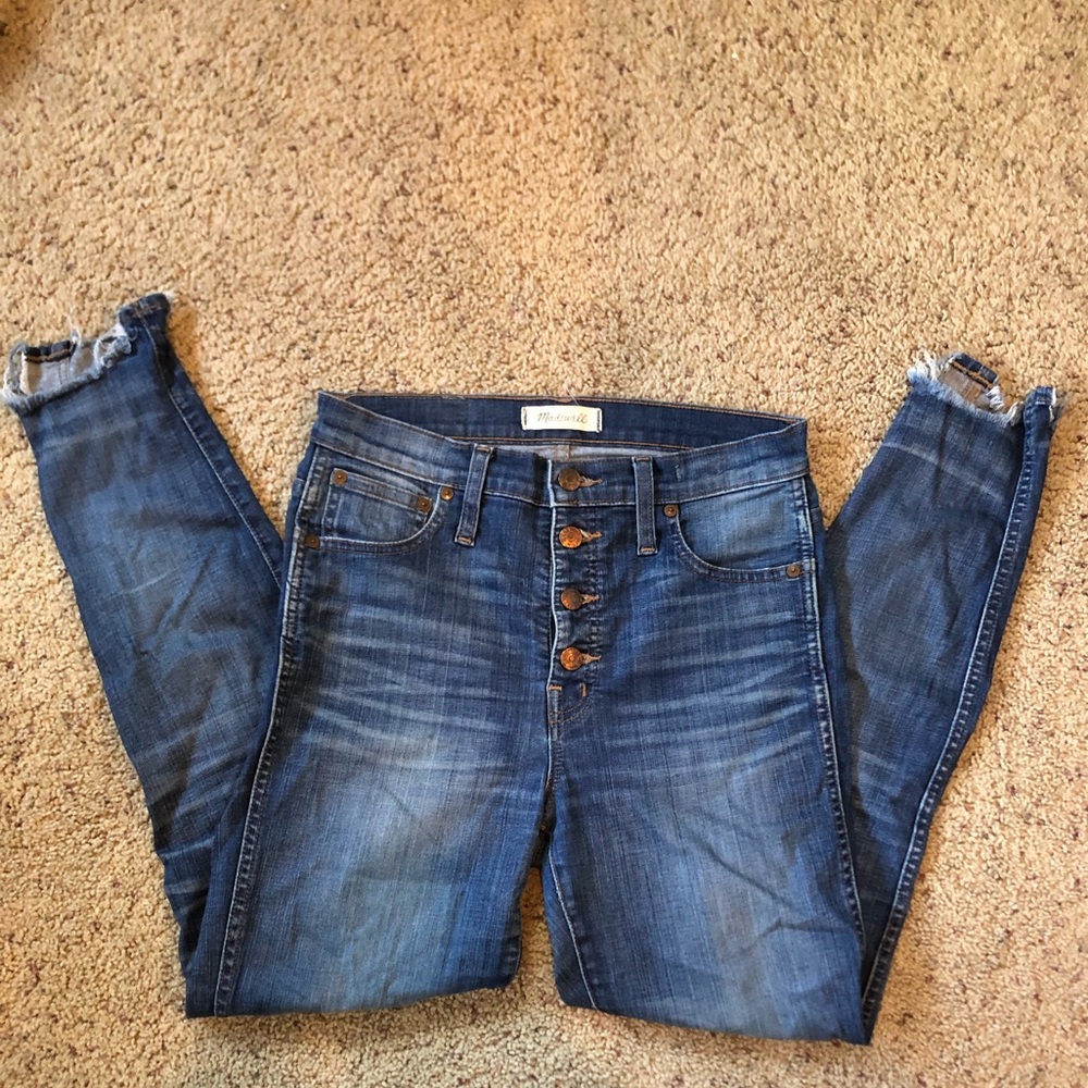 Madewell 10’’ button up skinny jeans